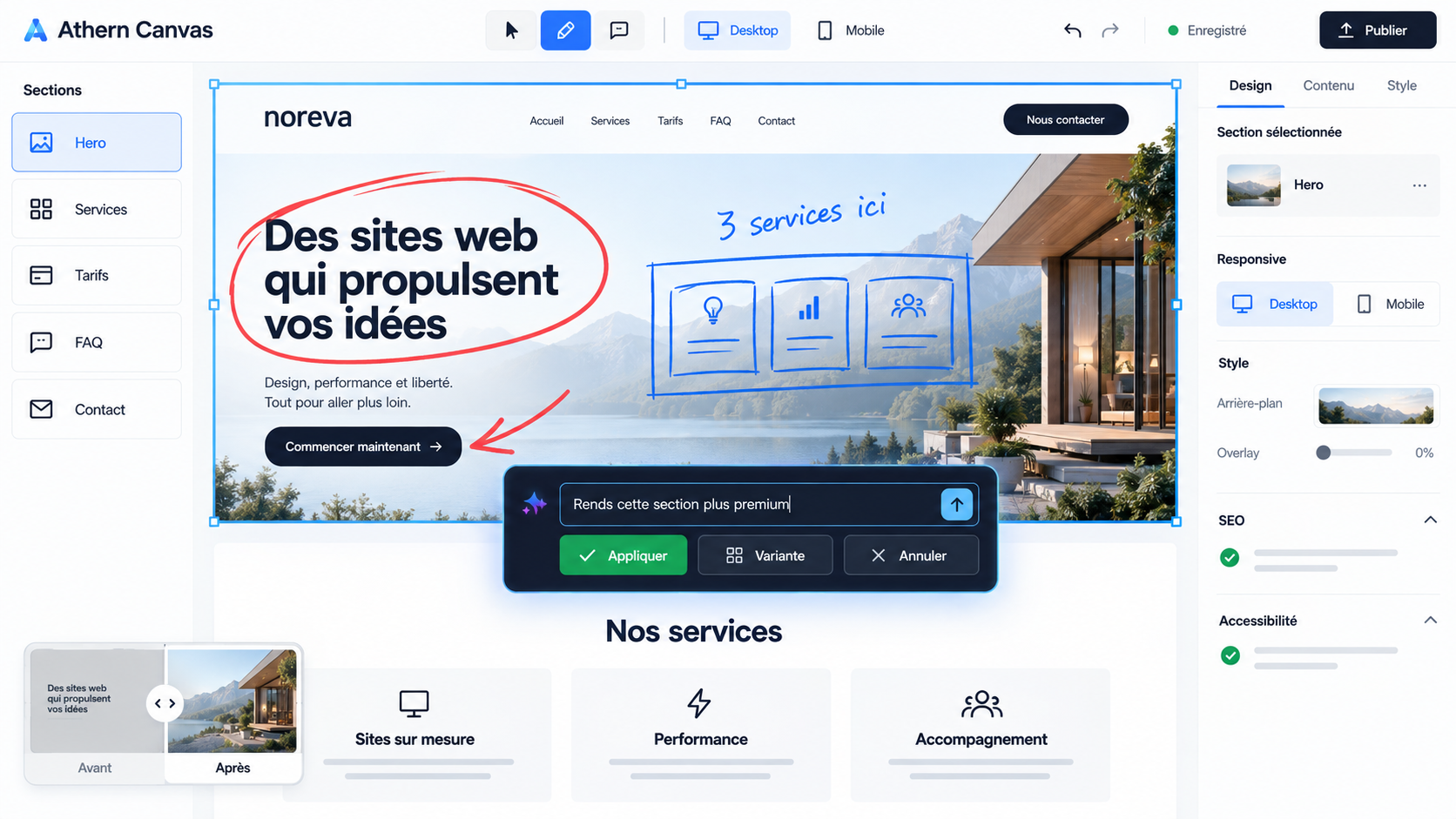 Aperçu de l’environnement de staging